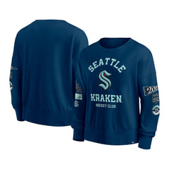 Seattle Kraken Fanatics Women's Go Team Pullover Sweatshirt - Deep Sea Blue Sweatshirts