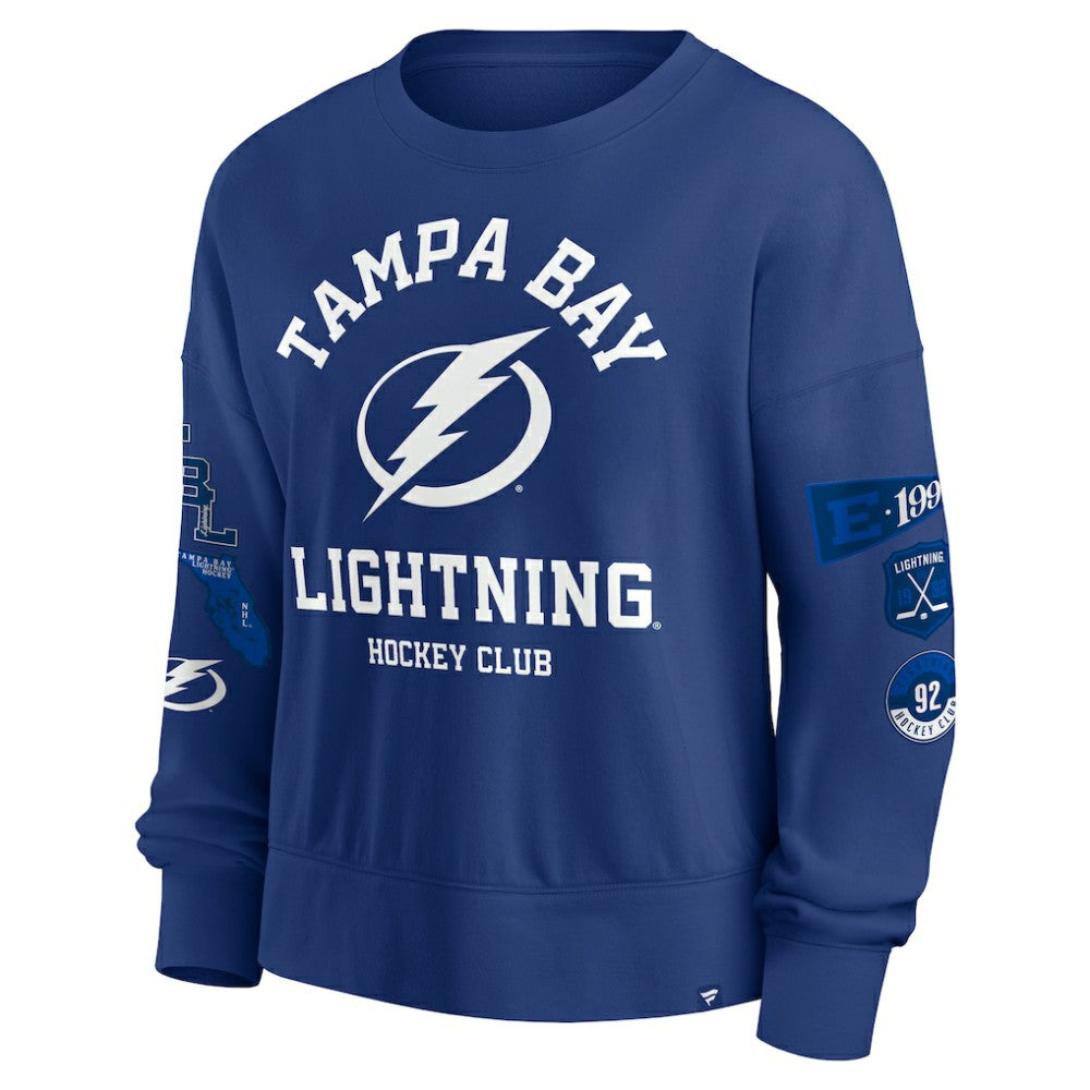 Tampa Bay Lightning Fanatics Women's Go Team Pullover Sweatshirt - Blue Sweatshirts