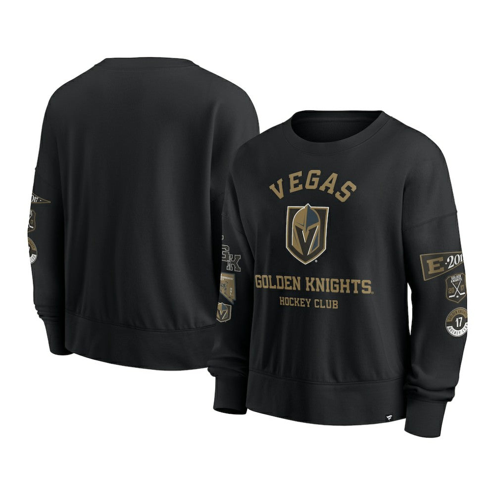 Vegas Golden Knights Fanatics Women's Go Team Pullover Sweatshirt - Black Sweatshirts