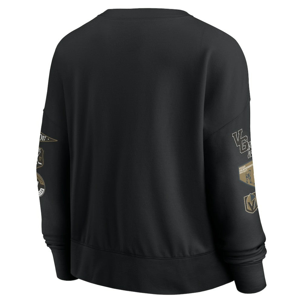 Vegas Golden Knights Fanatics Women's Go Team Pullover Sweatshirt - Black Sweatshirts