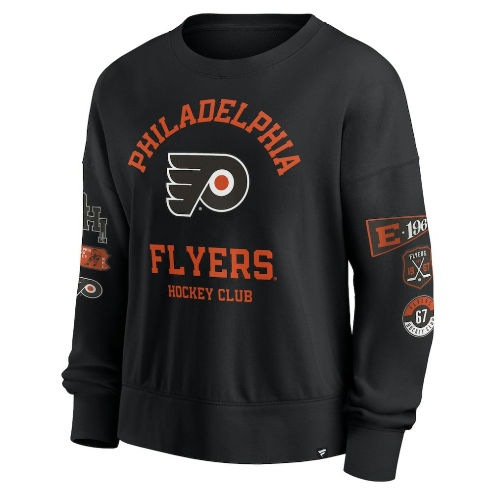 Philadelphia Flyers Fanatics Women's Go Team Pullover Sweatshirt - Black Sweatshirts