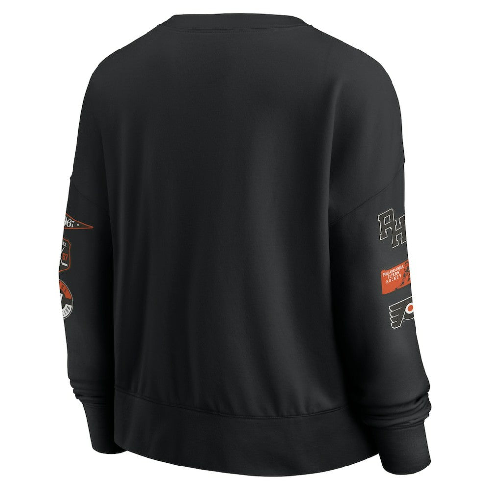 Philadelphia Flyers Fanatics Women's Go Team Pullover Sweatshirt - Black Sweatshirts