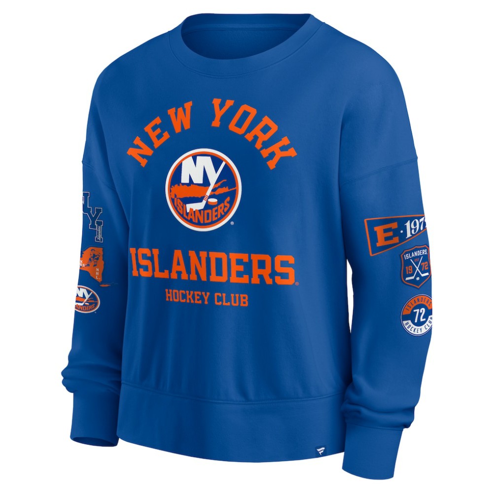 New York Islanders Fanatics Women's Go Team Pullover Sweatshirt - Royal Sweatshirts