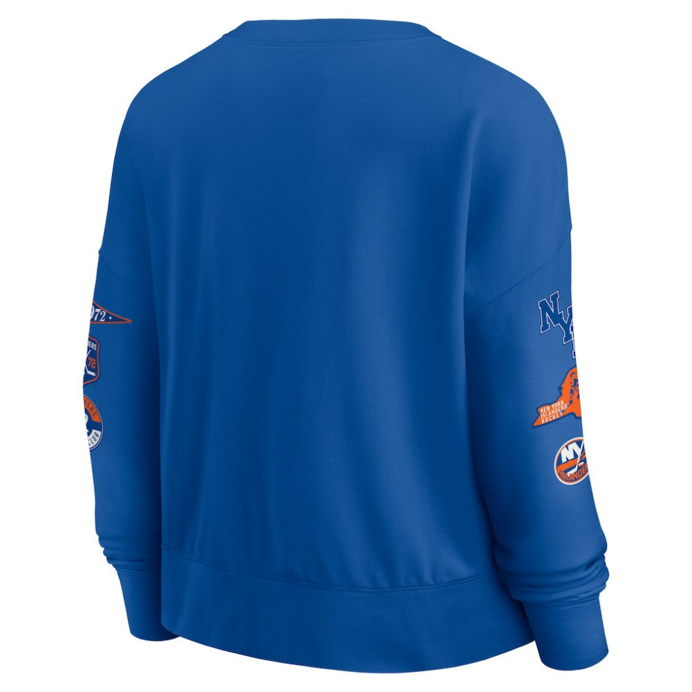 New York Islanders Fanatics Women's Go Team Pullover Sweatshirt - Royal Sweatshirts