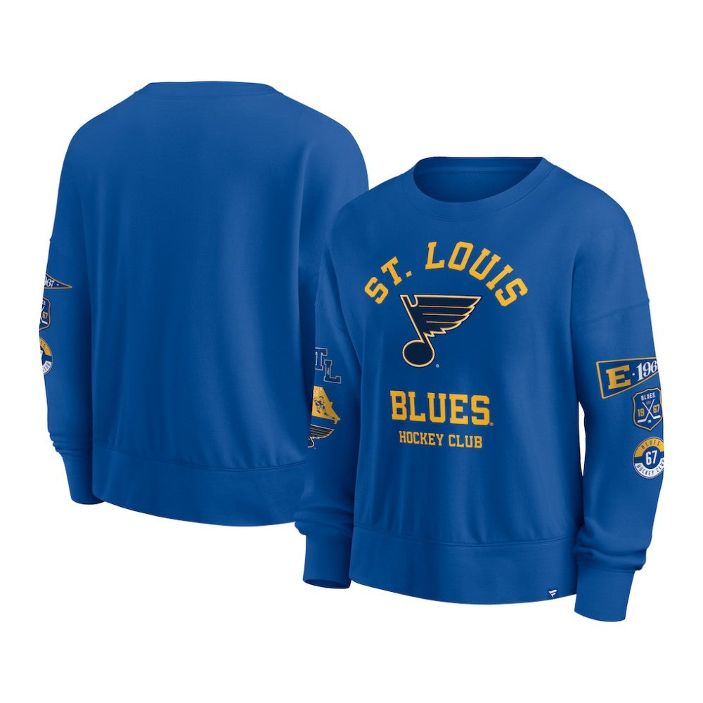 St. Louis Blues Fanatics Women's Go Team Pullover Sweatshirt - Blue Sweatshirts