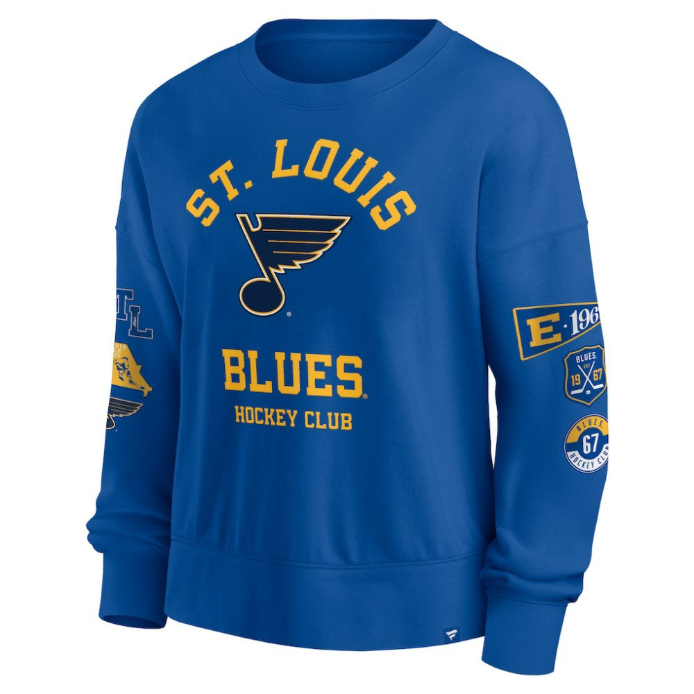 St. Louis Blues Fanatics Women's Go Team Pullover Sweatshirt - Blue Sweatshirts