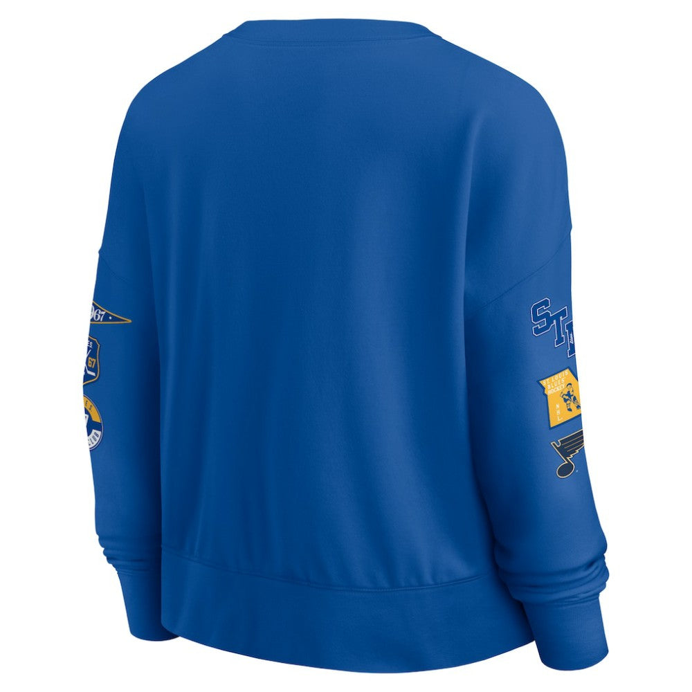 St. Louis Blues Fanatics Women's Go Team Pullover Sweatshirt - Blue Sweatshirts