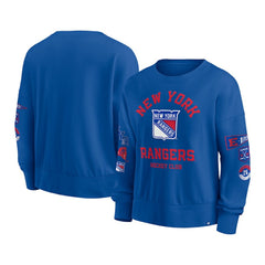 New York Rangers Fanatics Women's Go Team Pullover Sweatshirt - Blue Sweatshirts