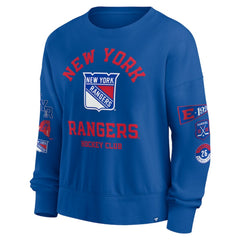 New York Rangers Fanatics Women's Go Team Pullover Sweatshirt - Blue Sweatshirts