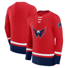 Washington Capitals Fanatics High Point Long Sleeve T-Shirt - Red T-shirts