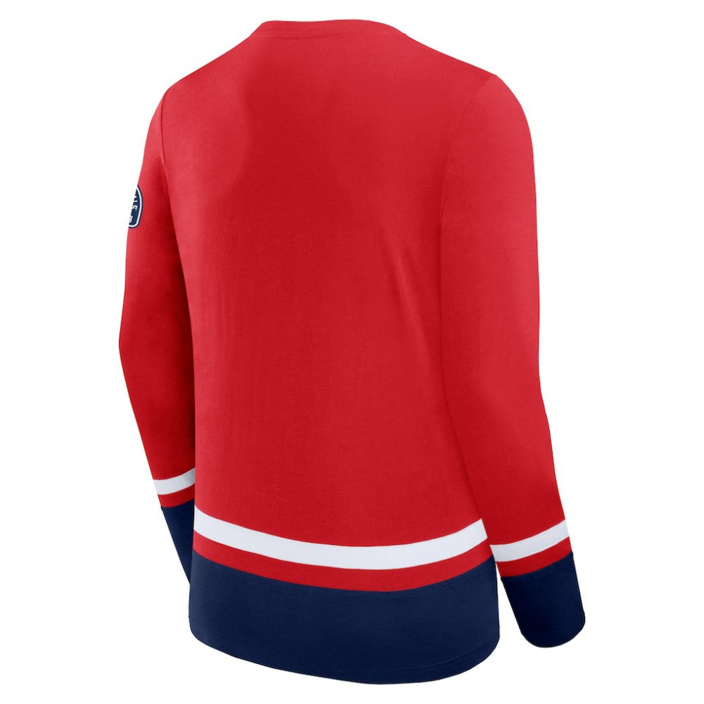 Washington Capitals Fanatics High Point Long Sleeve T-Shirt - Red T-shirts