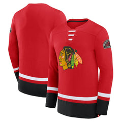 Chicago Blackhawks Fanatics High Point Long Sleeve T-Shirt - Red T-shirts