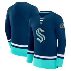 Seattle Kraken Fanatics High Point Long Sleeve T-Shirt - Deep Sea Blue T-shirts
