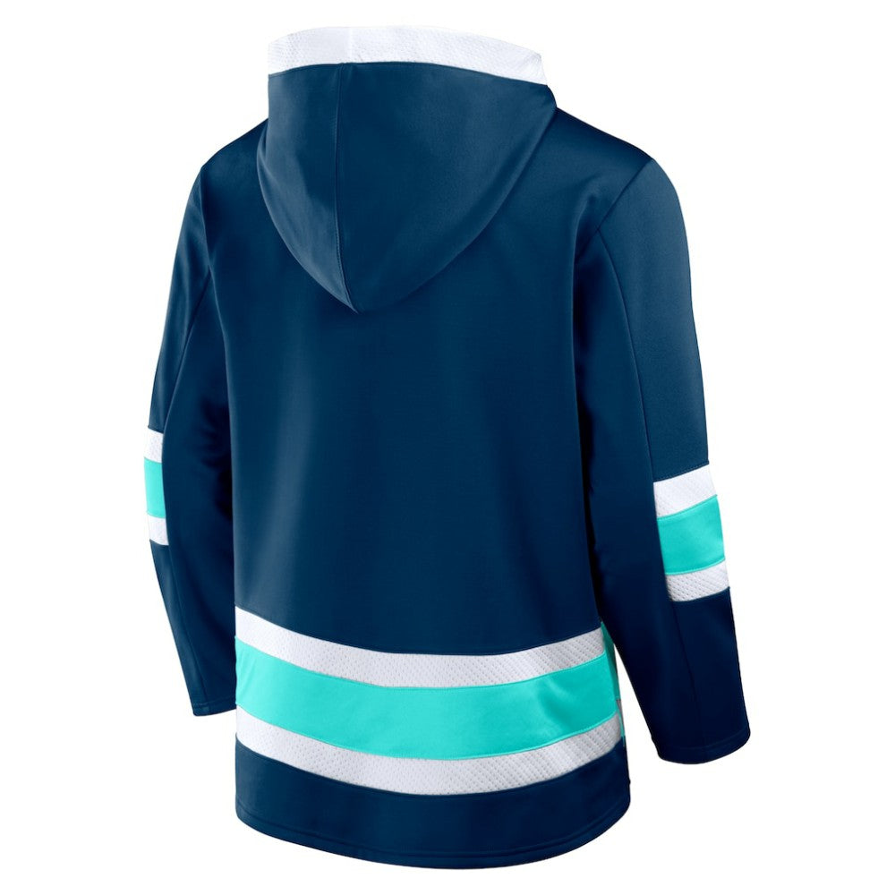 Seattle Kraken Fanatics Inside Line Fleece Pullover Hoodie- Deep Sea Blue Hoodies