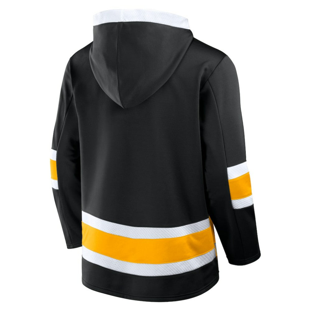Boston Bruins Fanatics Inside Line Fleece Pullover Hoodie- Black Hoodies