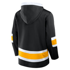 Boston Bruins Fanatics Inside Line Fleece Pullover Hoodie- Black Hoodies