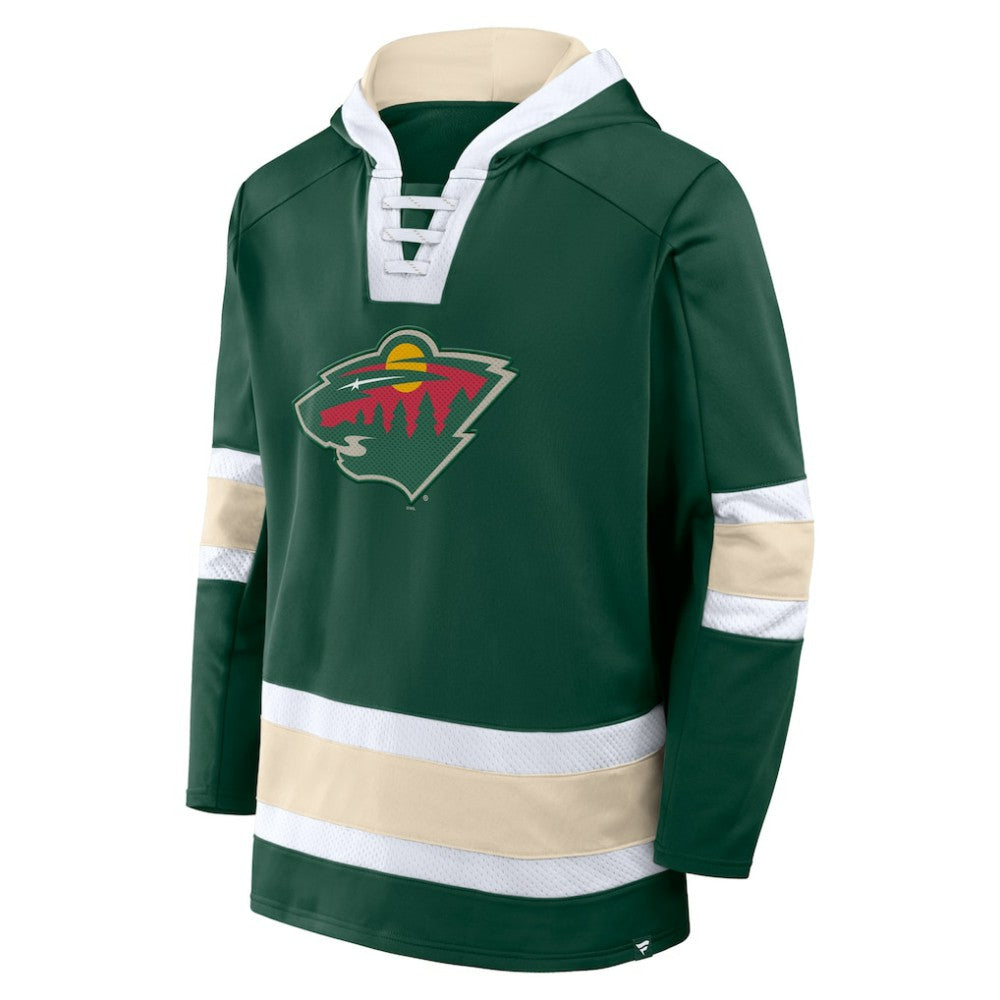 Minnesota Wild Fanatics Inside Line Fleece Pullover Hoodie- Green Hoodies