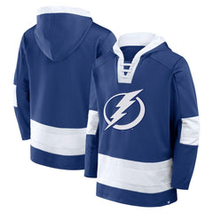 Tampa Bay Lightning Fanatics Inside Line Fleece Pullover Hoodie- Blue Hoodies