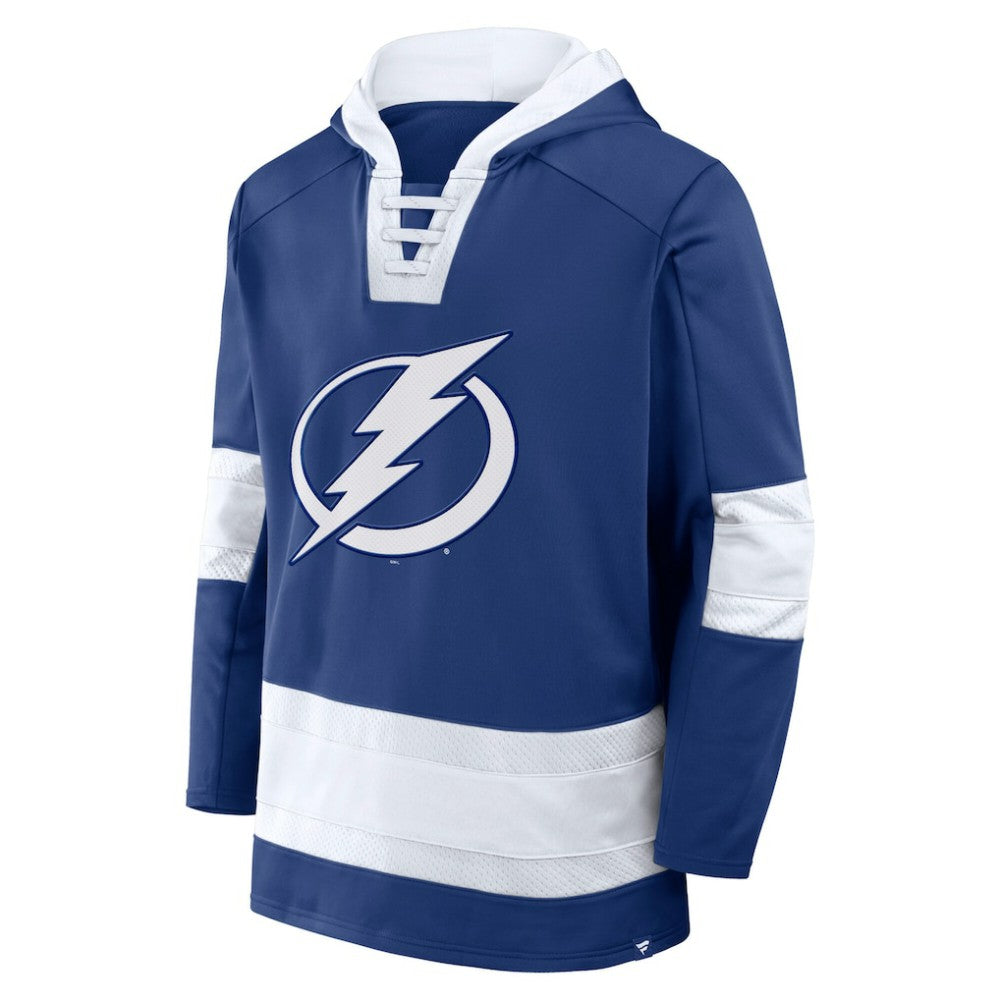 Tampa Bay Lightning Fanatics Inside Line Fleece Pullover Hoodie- Blue Hoodies