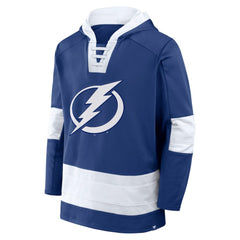 Tampa Bay Lightning Fanatics Inside Line Fleece Pullover Hoodie- Blue Hoodies