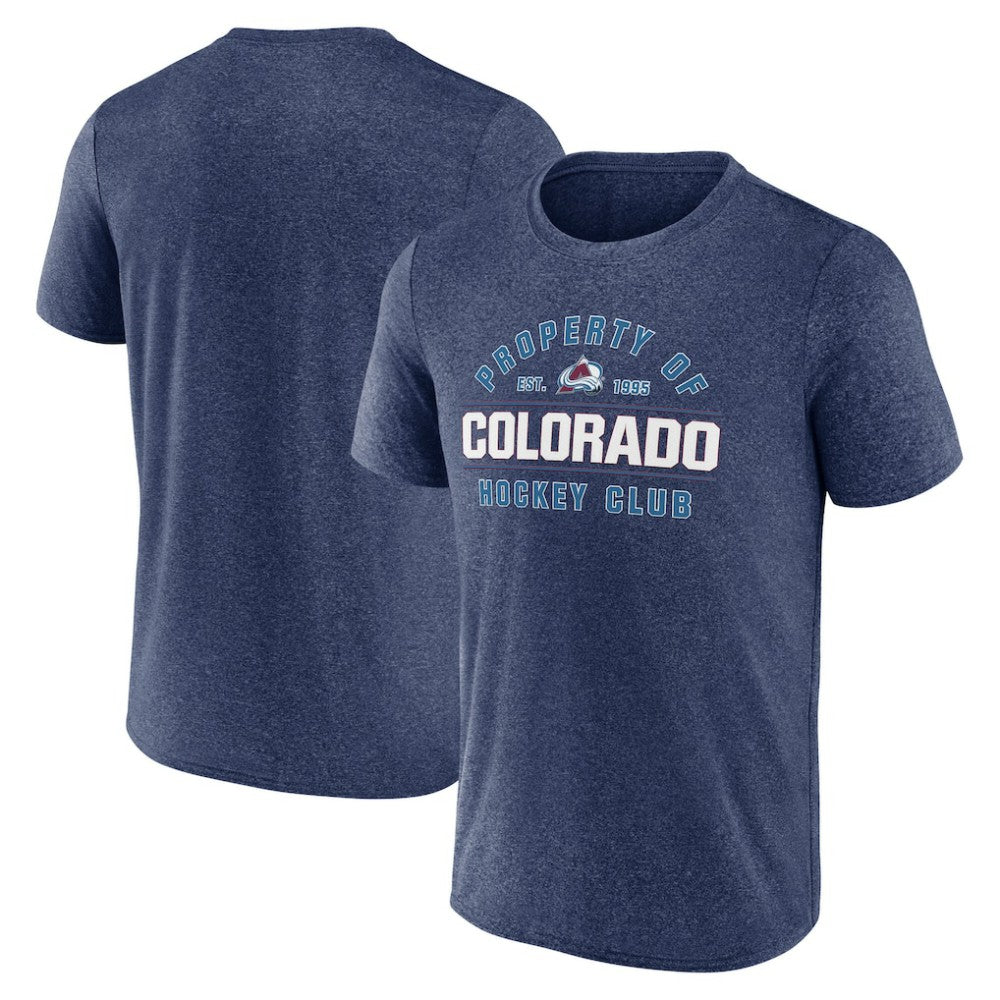 Colorado Avalanche Fanatics Property Of T-Shirt - Heather Heather Blue T-shirts