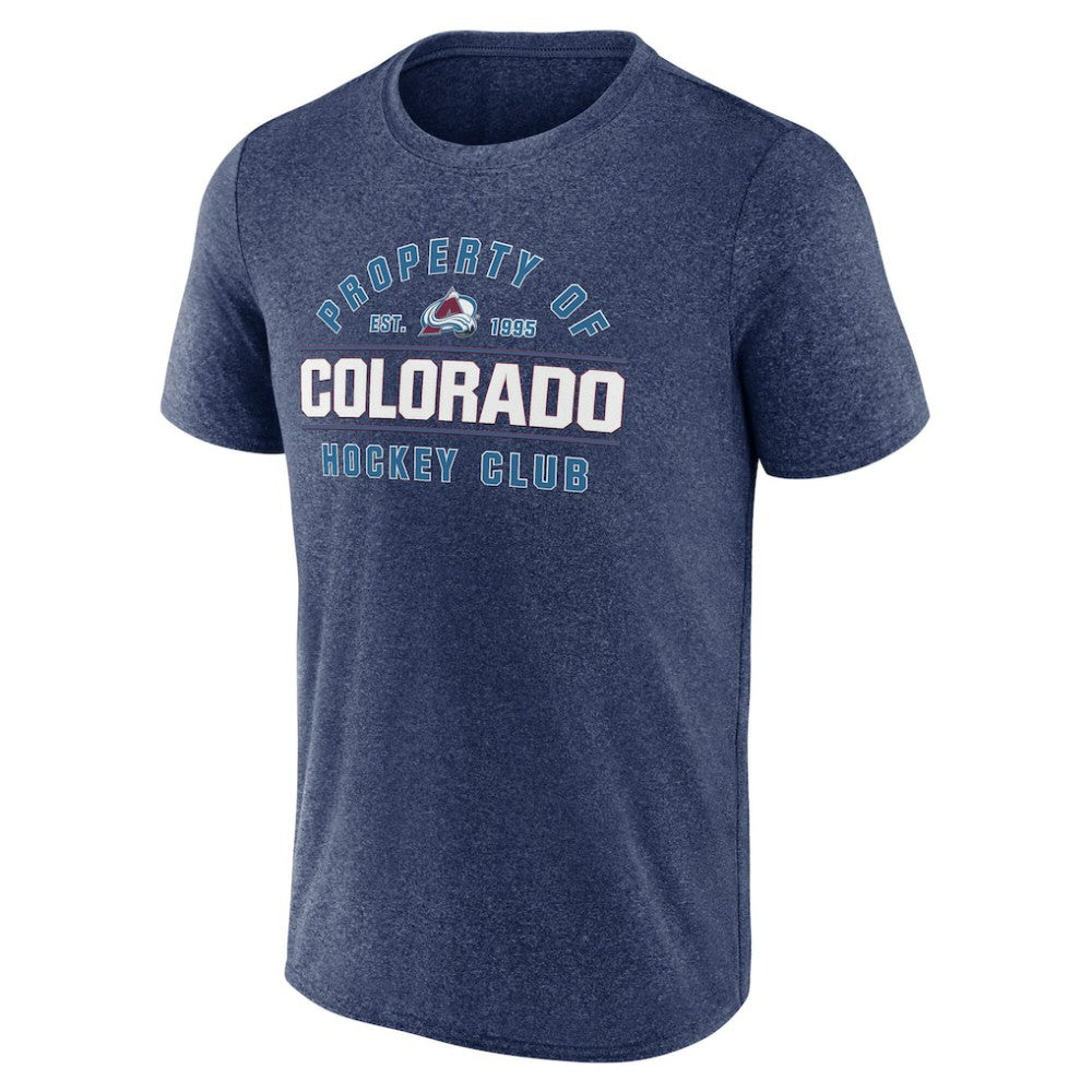 Colorado Avalanche Fanatics Property Of T-Shirt - Heather Heather Blue T-shirts