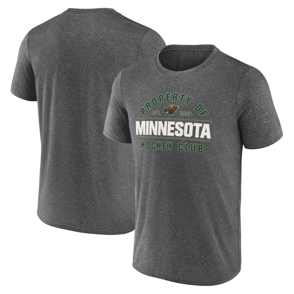 Minnesota Wild Fanatics Property Of T-Shirt - Heather Charcoal T-shirts
