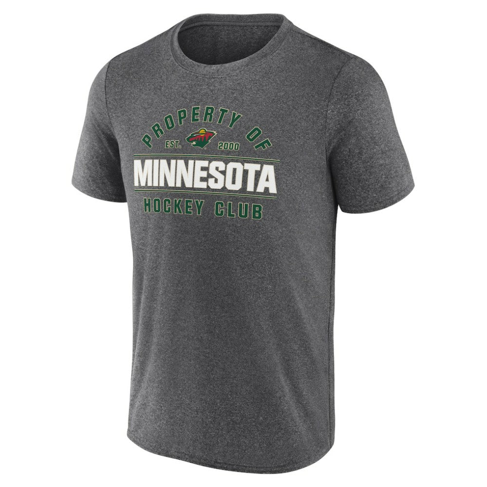 Minnesota Wild Fanatics Property Of T-Shirt - Heather Charcoal T-shirts