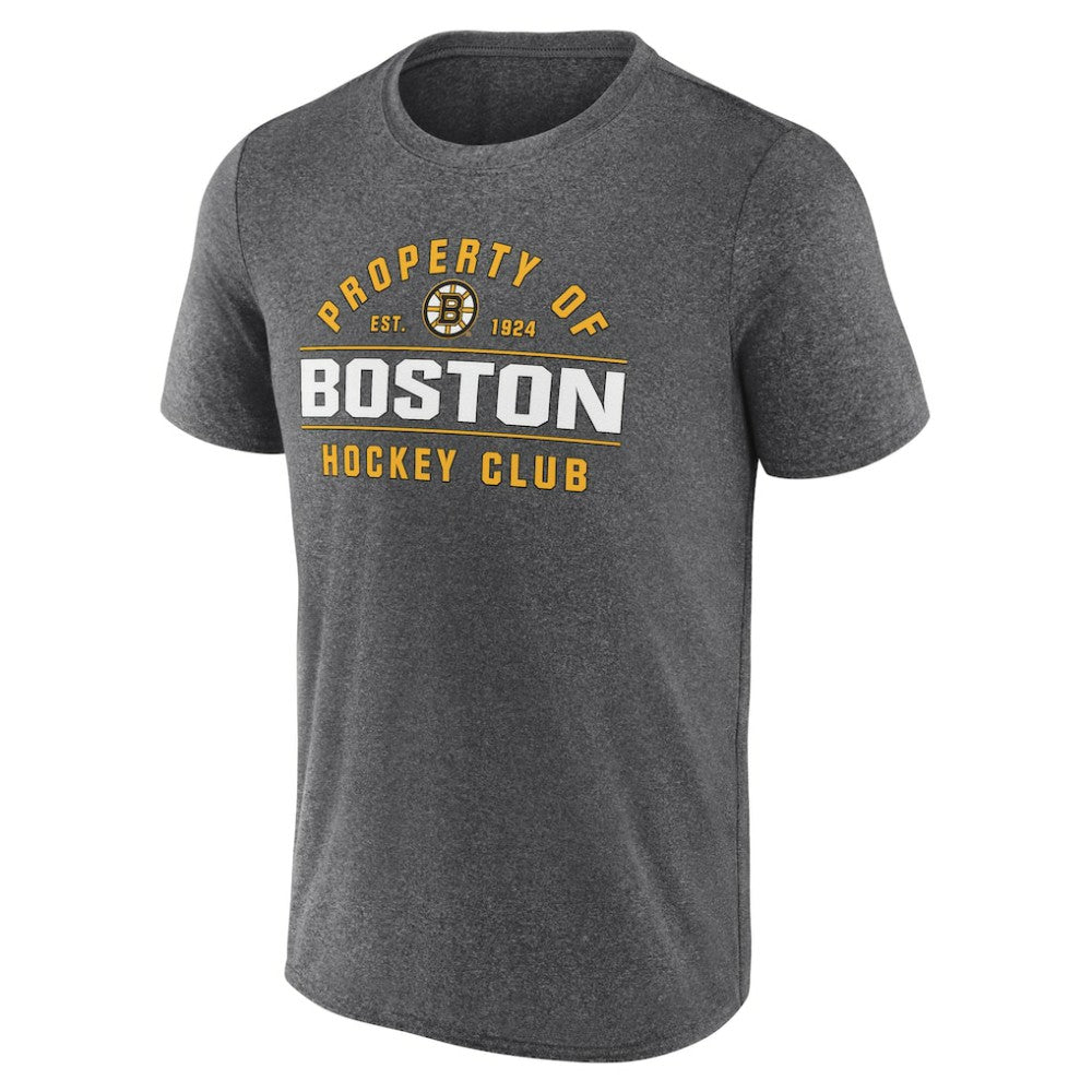 Boston Bruins Fanatics Property Of T-Shirt - Heather Charcoal T-shirts