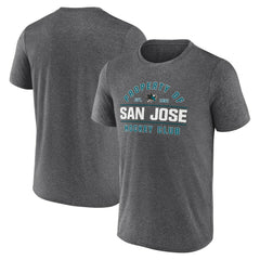 San Jose Sharks Fanatics Property Of T-Shirt - Heather Charcoal T-shirts