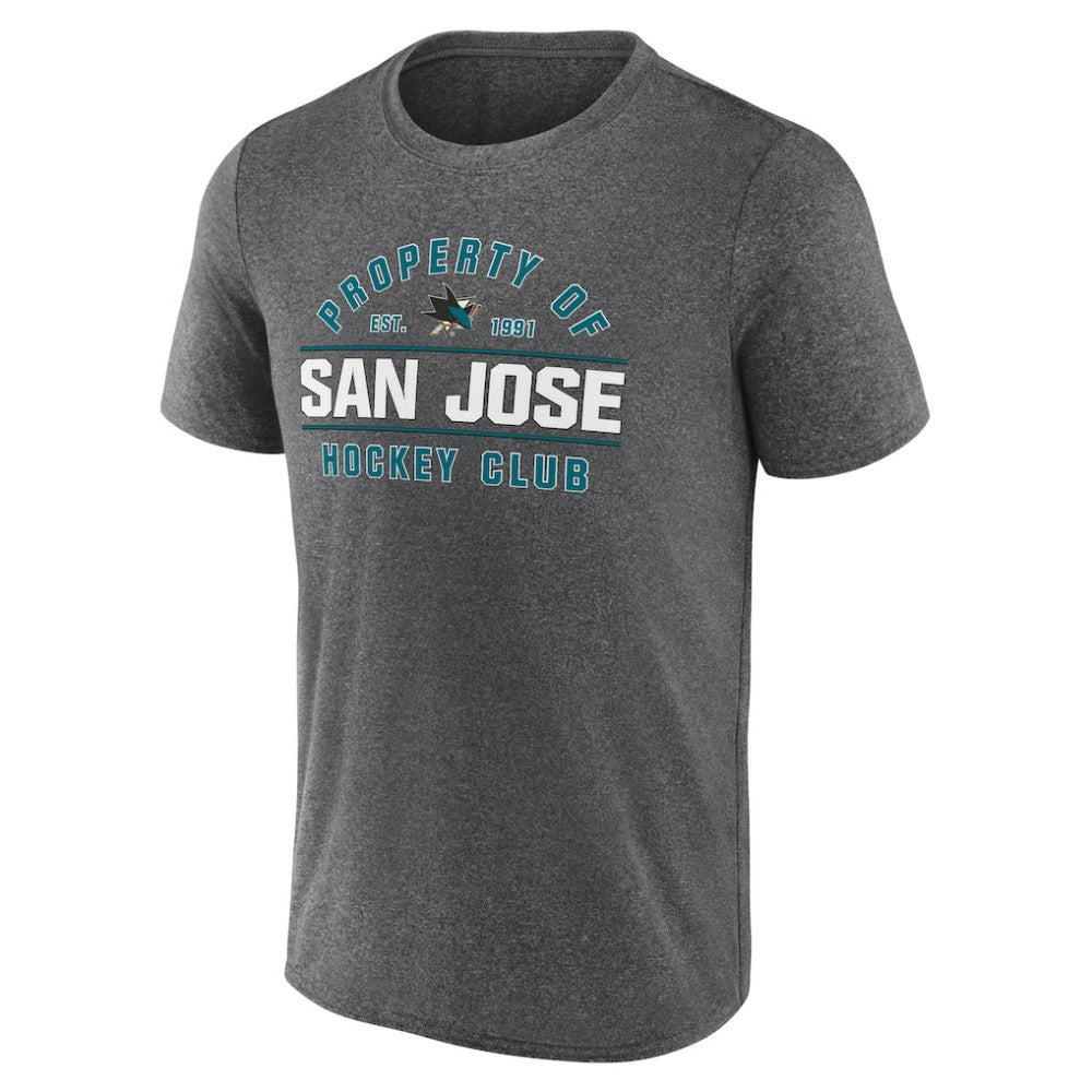 San Jose Sharks Fanatics Property Of T-Shirt - Heather Charcoal T-shirts
