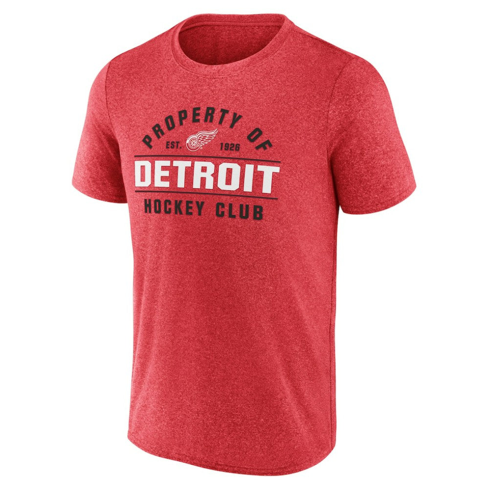 Detroit Red Wings Fanatics Property Of T-Shirt - Heather Red T-shirts