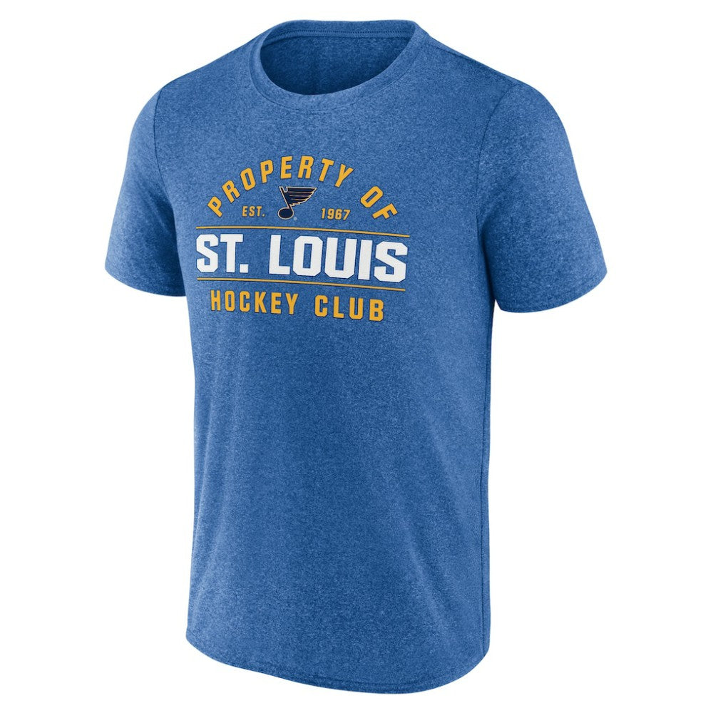 St. Louis Blues Fanatics Property Of T-Shirt - Heather Blue T-shirts