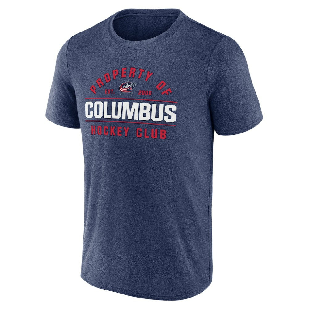 Columbus Blue Jackets Fanatics Property Of T-Shirt - Heather Navy T-shirts