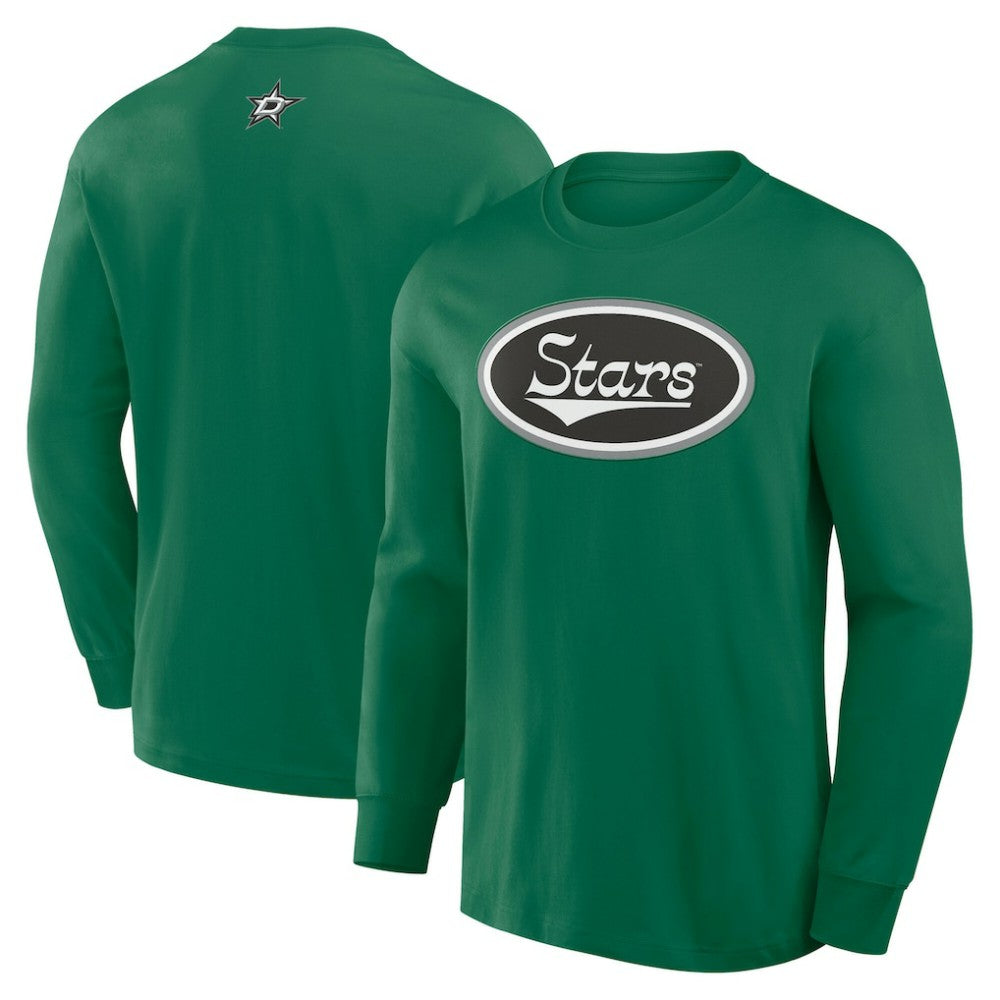 Dallas Stars Fanatics Rewind Long Sleeve T-Shirt - Kelly Green T-shirts