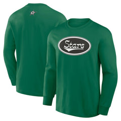 Dallas Stars Fanatics Rewind Long Sleeve T-Shirt - Kelly Green T-shirts