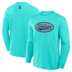 Seattle Kraken Fanatics Rewind Long Sleeve T-Shirt - Light Blue T-shirts