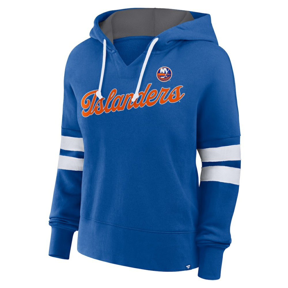 New York Islanders Fanatics Women's Oversized Seize Pullover Hoodie - Royal Hoodies