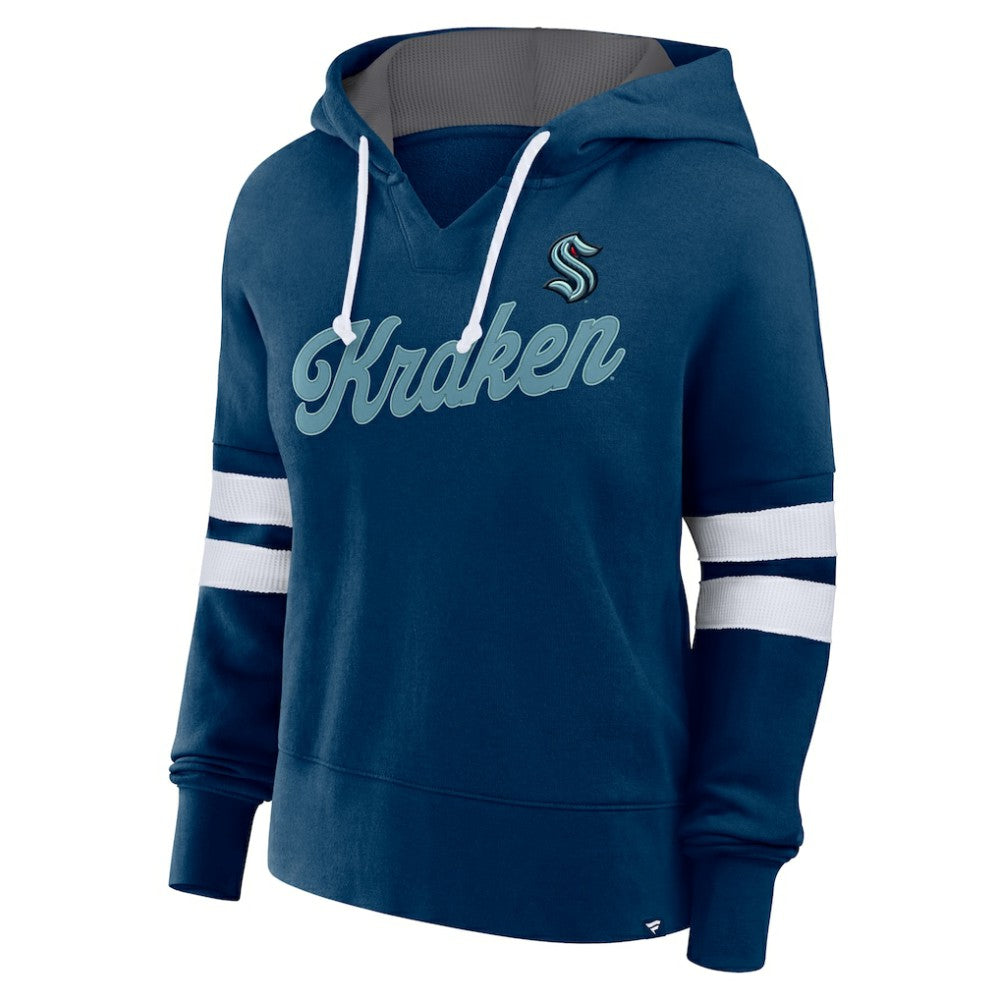 Seattle Kraken Fanatics Women's Oversized Seize Pullover Hoodie - Deep Sea Blue Hoodies