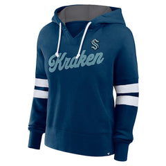 Seattle Kraken Fanatics Women's Oversized Seize Pullover Hoodie - Deep Sea Blue Hoodies