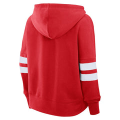 Chicago Blackhawks Fanatics Women's Oversized Seize Pullover Hoodie - Red Hoodies