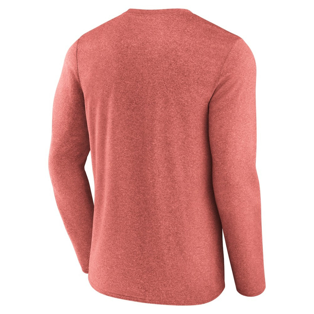 New Jersey Devils Fanatics Transition Long Sleeve T-Shirt - Heather Red T-shirts