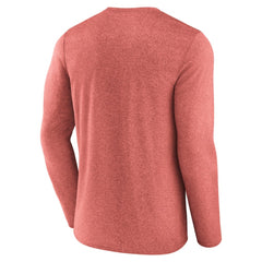 New Jersey Devils Fanatics Transition Long Sleeve T-Shirt - Heather Red T-shirts