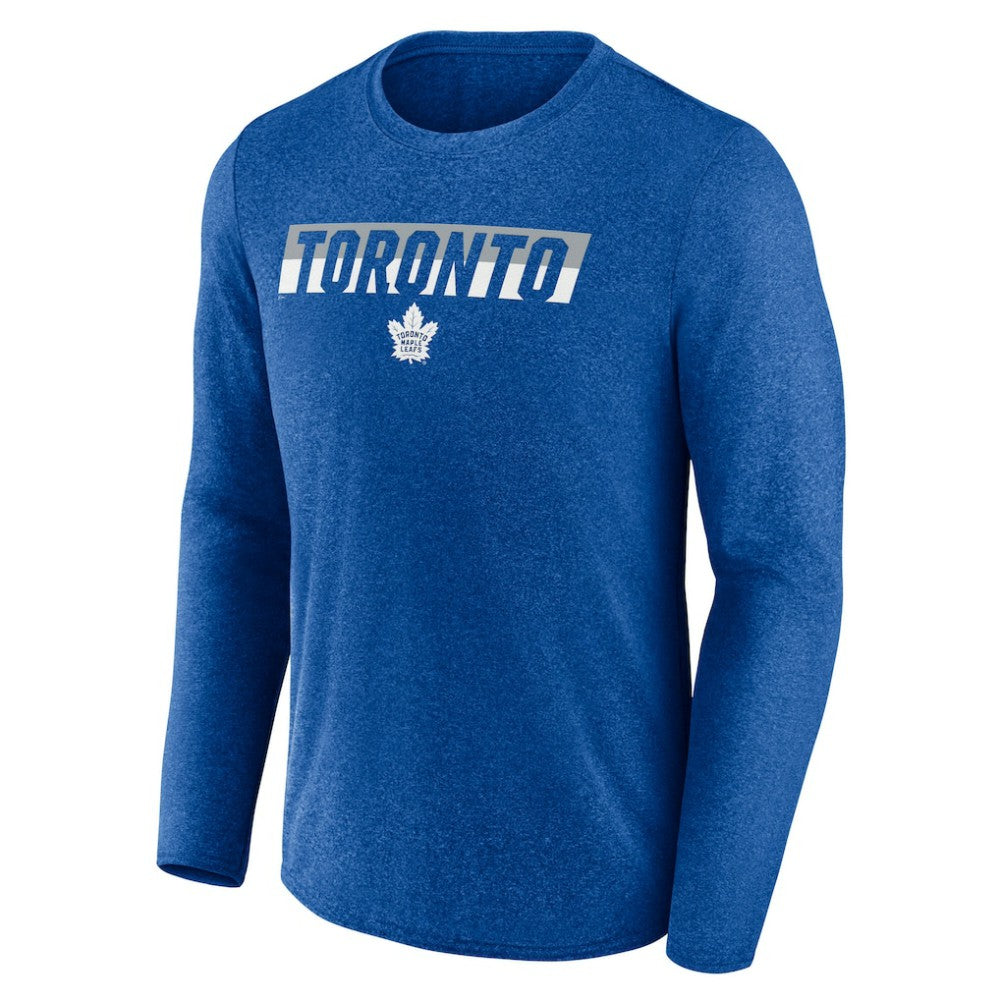 Toronto Maple Leafs Fanatics Transition Long Sleeve T-Shirt - Heather Blue T-shirts