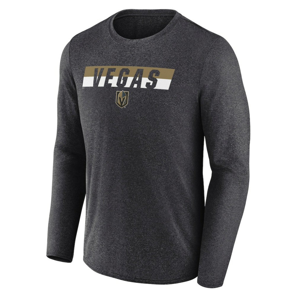 Vegas Golden Knights Fanatics Transition Long Sleeve T-Shirt - Heather Charcoal T-shirts