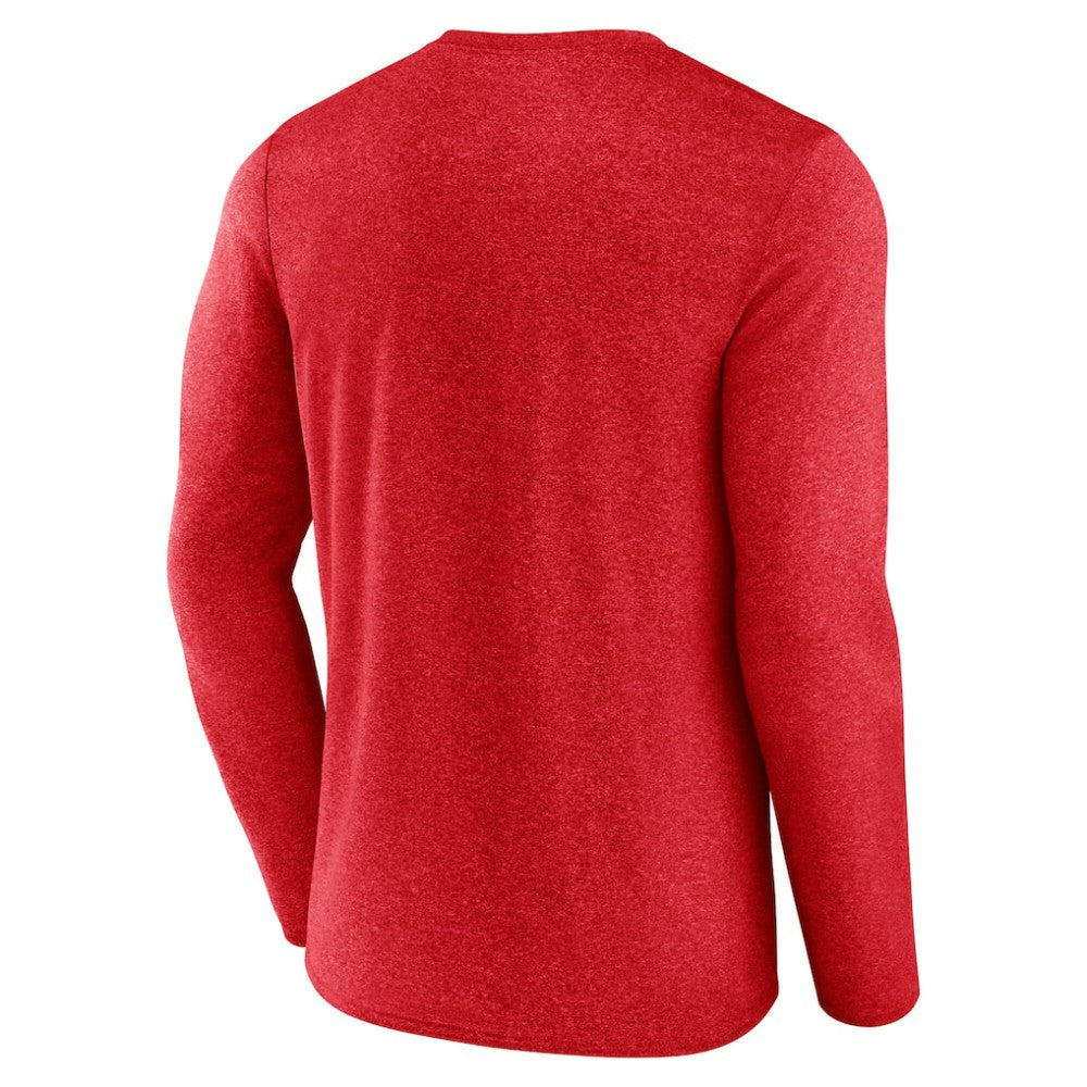 Calgary Flames Fanatics Transition Long Sleeve T-Shirt - Heather Red T-shirts