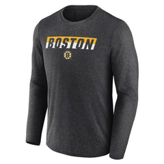 Boston Bruins Fanatics Transition Long Sleeve T-Shirt - Heather Charcoal T-shirts