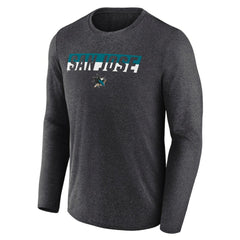 San Jose Sharks Fanatics Transition Long Sleeve T-Shirt - Heather Charcoal T-shirts