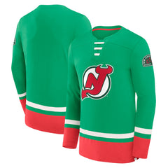 New Jersey Devils Fanatics Vintage High Point Long Sleeve T-Shirt - Green T-shirts