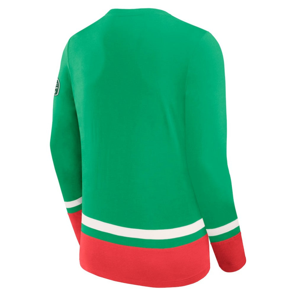 New Jersey Devils Fanatics Vintage High Point Long Sleeve T-Shirt - Green T-shirts